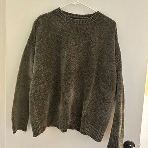 Forever 21 Olive Green Chenille Sweater - S